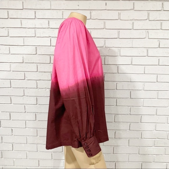 Anthropologie PorridgePink Dorothea DipDyed Blouse - Picture 9 of 13